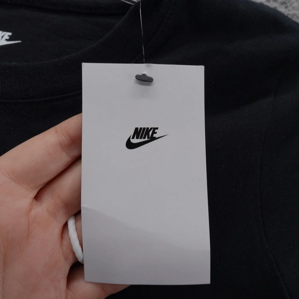 Nike Kids XS Black Graphic Swoosh T-Shirt N Logo‎ Short Sleeve NEW